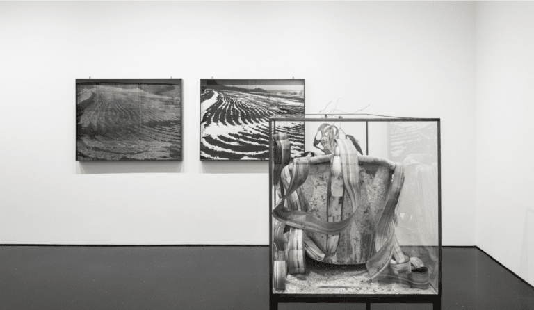 Image of Anselm Kiefer's photograph and sculpture at the Gagosian in New York. Photo: Owen Conway