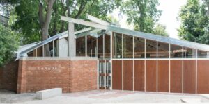 The outside of the Canadian pavilion at the Venice Biennale