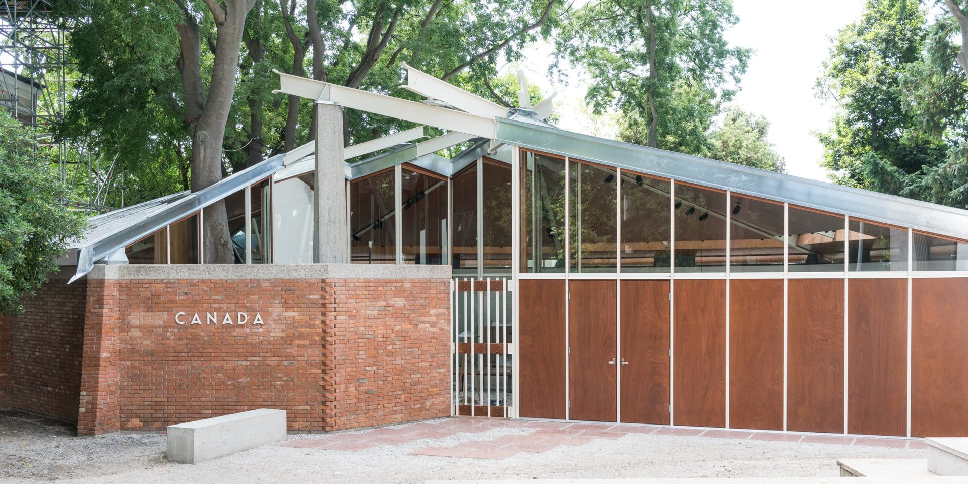 The outside of the Canadian pavilion at the Venice Biennale